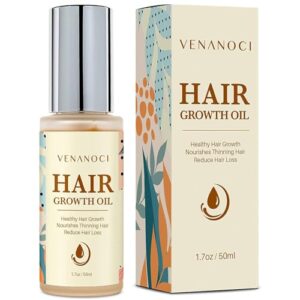 Veganic Natural Hair Growth Oil Venanoci Hair Growth Serum with Biotin & Rosemary