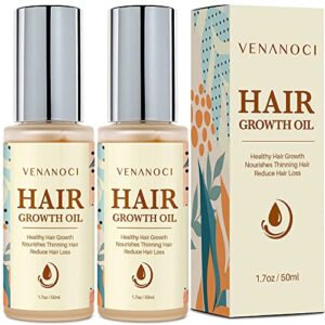 Biotin Hair Growth Oil for Women and Men, Hair Growth Serum All Hair Types - 2 Pack